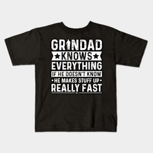 Grandad Know Everything Grandpa Kids T-Shirt